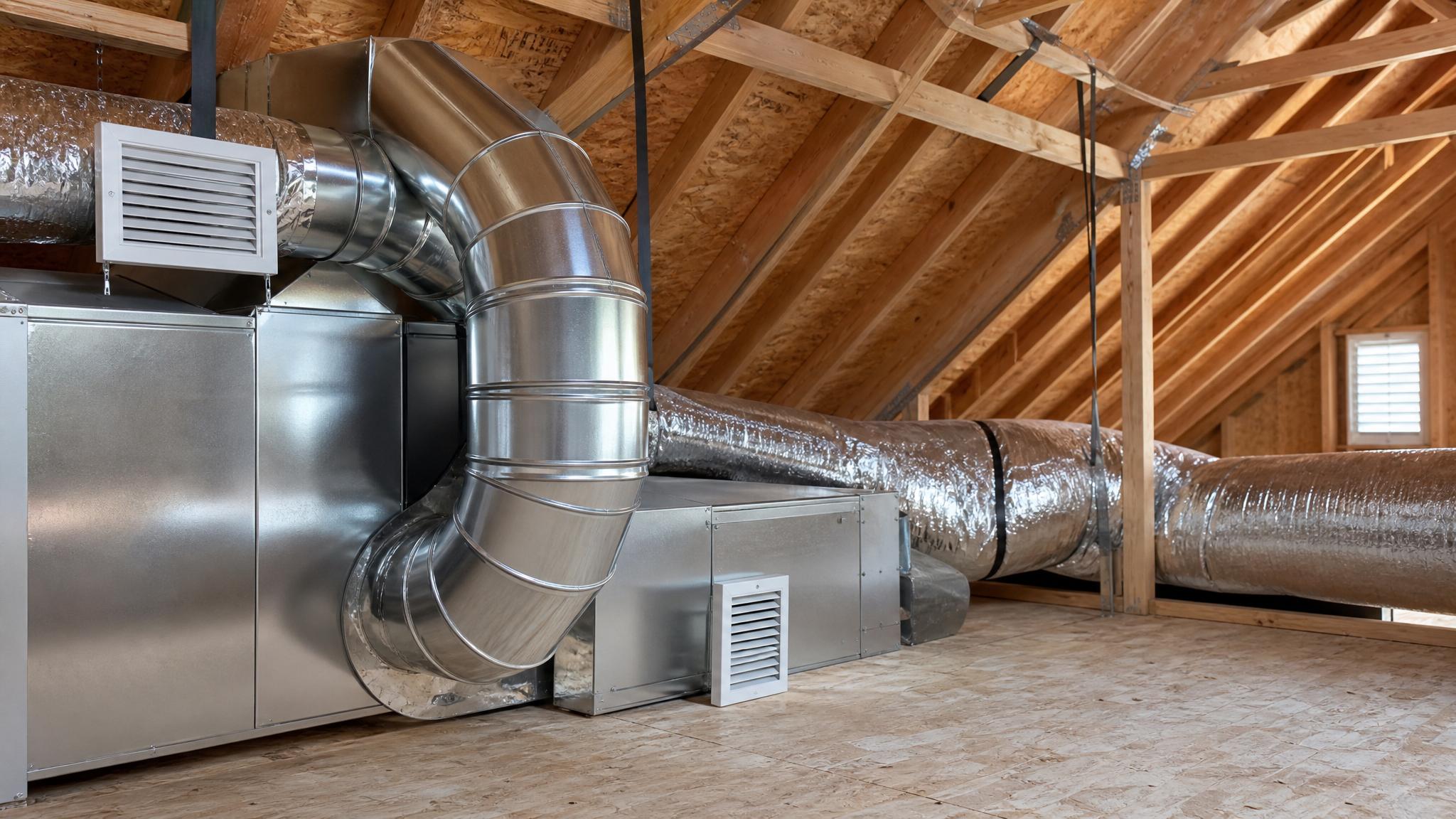Residential HVAC system on a local home